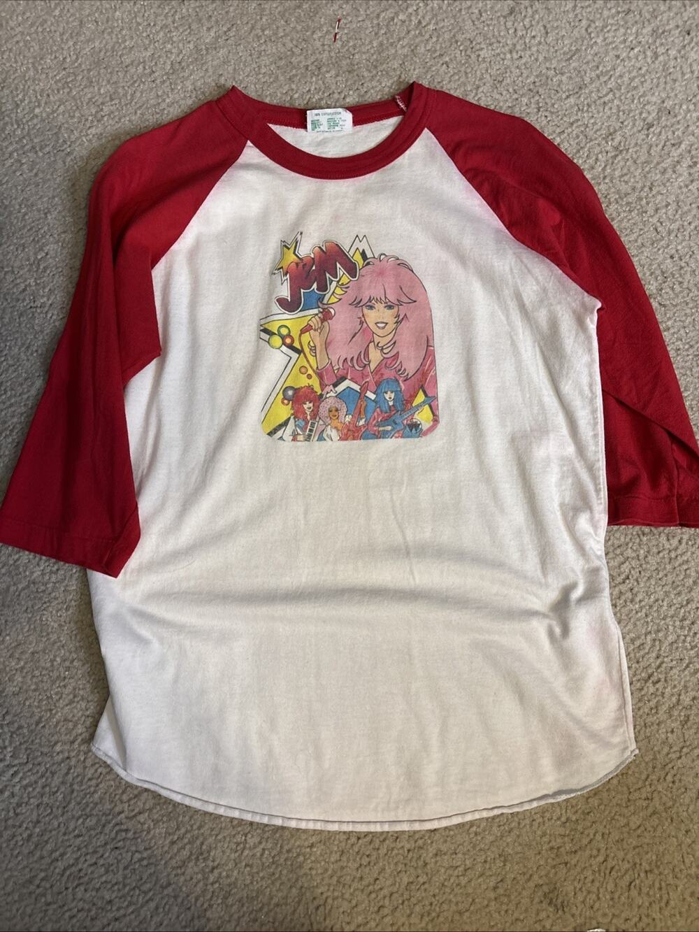Vintage 80s Jem And The Holograms Ragland Shirt Medium 21x28